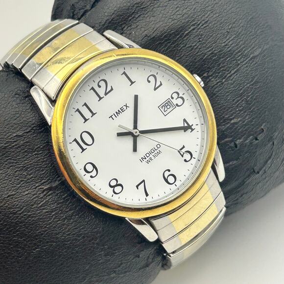 Timex Two-tone Easy Reader Men’s Watch Working New Battery